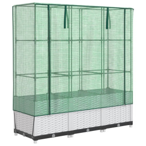 Arriate com capa de estufa olhar rattan 120x40x138 cm H