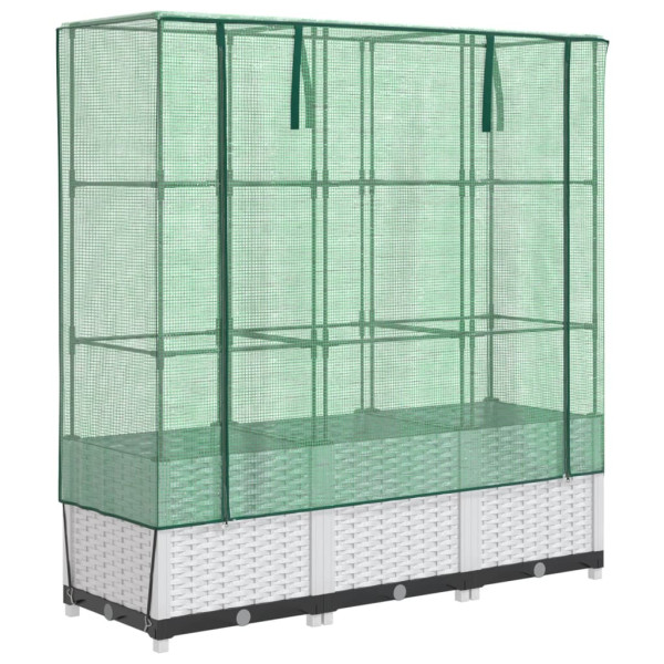 Arriate com capa de estufa olhar rattan 120x40x138 cm M 2