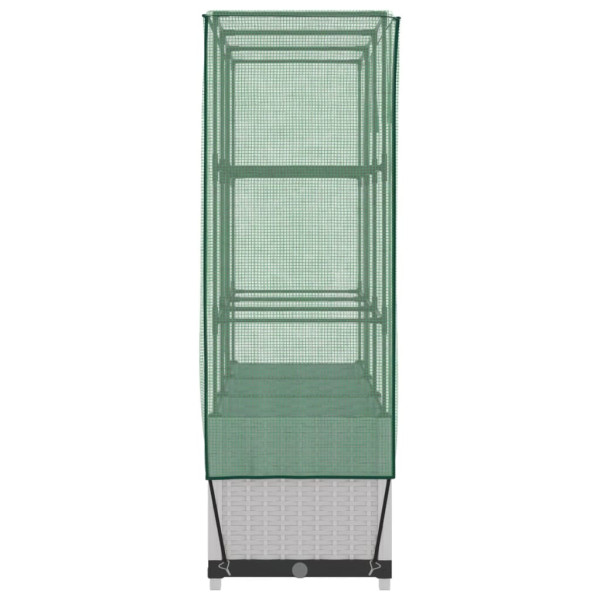 Arriate com capa de estufa olhar rattan 120x40x138 cm M 5