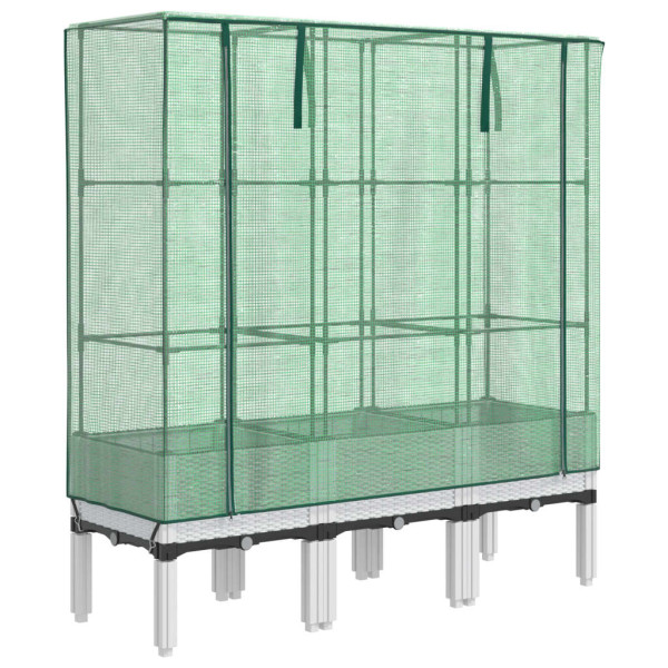 Arriate com capa de estufa olhar rattan 120x40x140 cm M 2