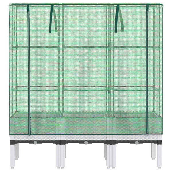 Arriate com capa de estufa olhar rattan 120x40x140 cm M 4