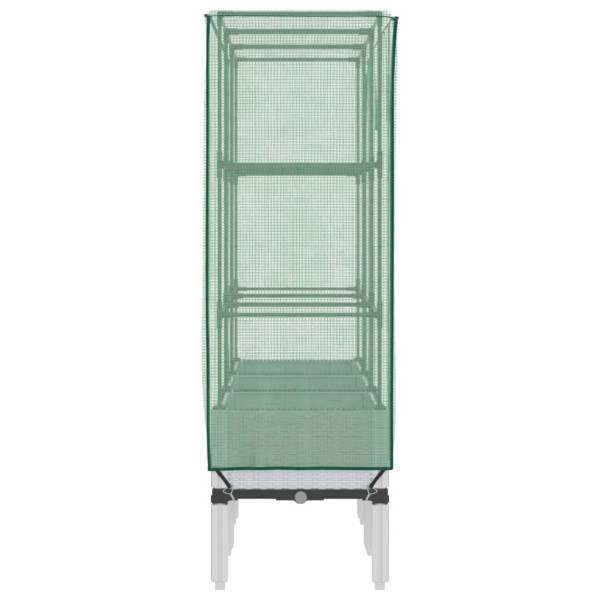 Arriate con cubierta invernadero aspecto ratán 120x40x140 cm M 5