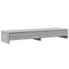 Soporte de monitor con cajones madera gris Sonoma 100x27x15 cm 2
