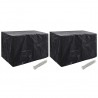 Capas para mobiliário de jardim 2 pcs 8 ilhós 140x70x90 cm 1