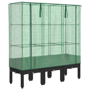 Arriate com capa de estufa olhar rattan 120x40x140 cm H