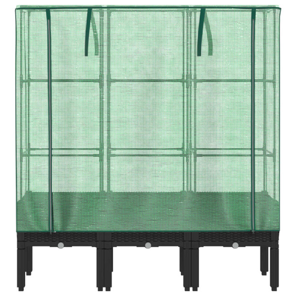 Arriate com capa de estufa olhar rattan 120x40x140 cm M 4