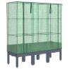 Arriate com capa de estufa olhar rattan 120x40x140 cm 2