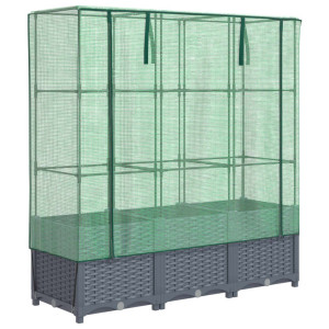 Arriate com capa de estufa olhar rattan 120x40x138 cm H