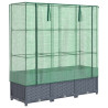 Arriate com capa de estufa olhar rattan 120x40x138 cm 2