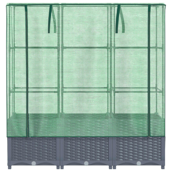 Arriate com capa de estufa olhar rattan 120x40x138 cm M 4