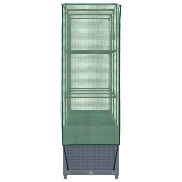 Arriate com capa de estufa olhar rattan 120x40x138 cm M 5