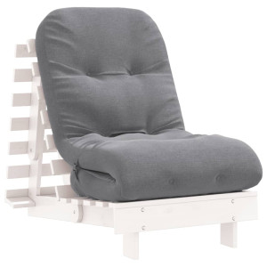 Sofá-cama futon com colchão 60x206x11 cm pinho maciço branco H