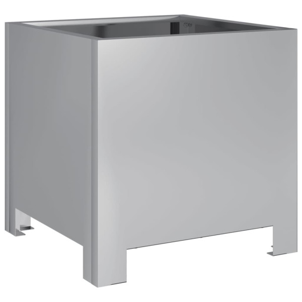 Vaso/floreira de jardim 2 pcs 30x30x30 cm aço galvanizado M 5