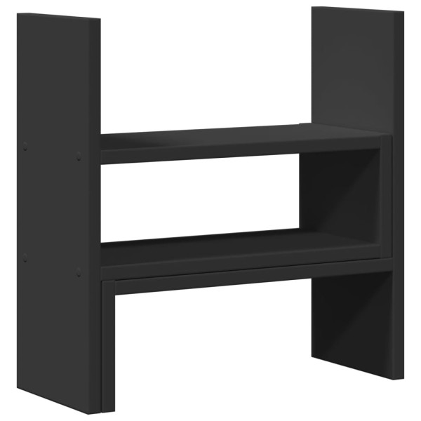 Organizador de escritorio ajustable madera negro 40x17x41 cm M 2