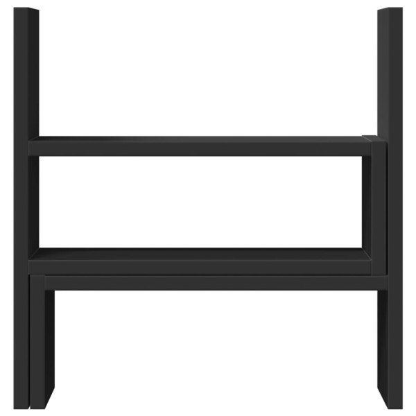 Organizador de escritorio ajustable madera negro 40x17x41 cm M 4