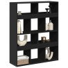 Separador de ambientes madera ingeniería negro 100x33x125.5 cm 3