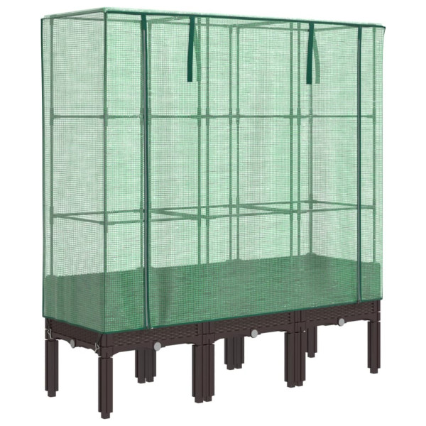 Arriate com capa de estufa olhar rattan 120x40x140 cm M 2