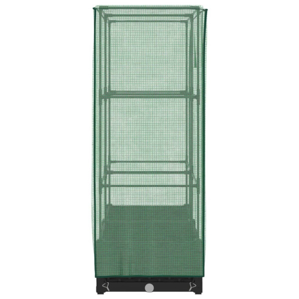 Arriate con cubierta invernadero aspecto ratán 80x40x123 cm M 5