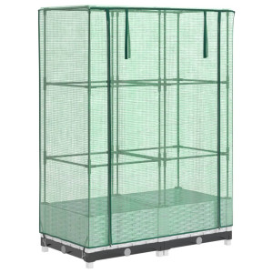 Canteiro elevado com cobertura de estufa aspeto de vime H