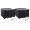 Capas para mobiliário de jardim 2 pcs 8 ilhós 122x112x98 cm 1