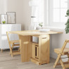 Mesa de comedor plegable mariposa Corona madera pino marrón 3