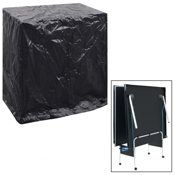 Capas mobiliário jardim 2 pcs mesa ténis 8 ilhós 160x55x182 cm M 4