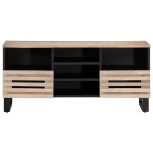 Mueble de TV madera maciza de mango 100x34x46 cm H