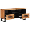 Mueble de TV madera maciza de acacia 100x34x46 cm 3