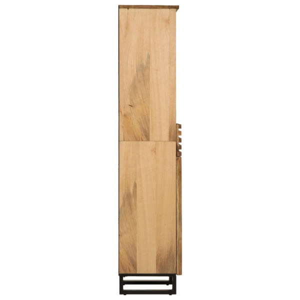 Aparador de madera maciza de mango rugosa 38x34x160 cm M 3