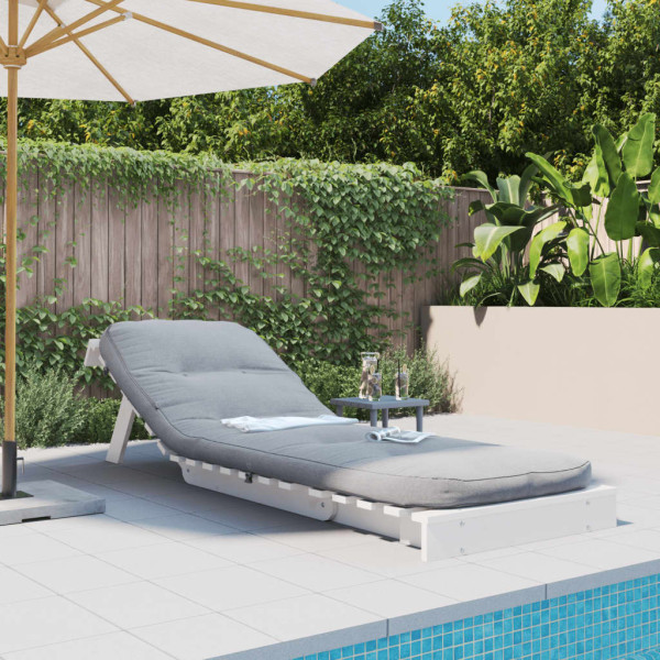 Sofá-cama futon com colchão 70x206x11 cm pinho maciço branco M 5