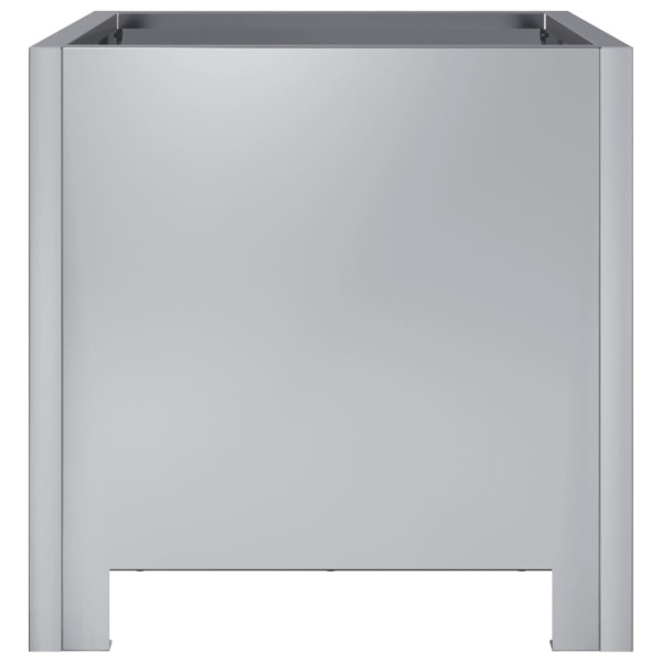 Vaso/floreira de jardim 30x30x30 cm aço galvanizado M 5