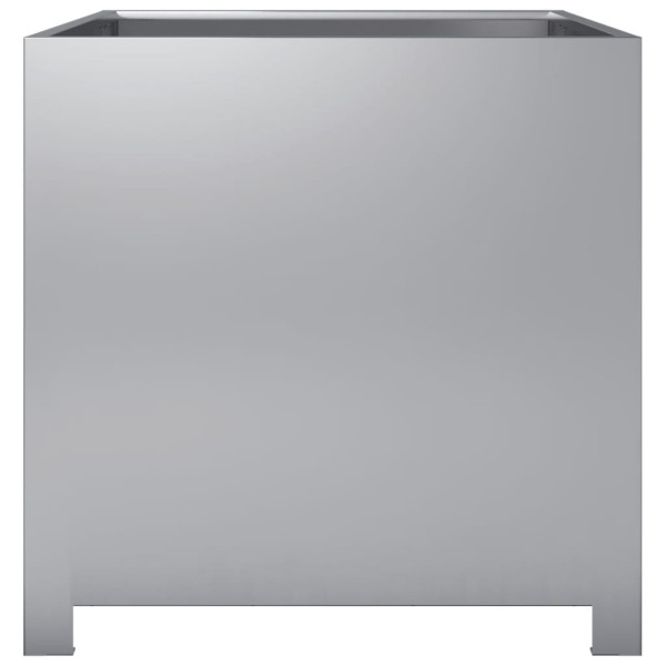 Vaso/floreira de jardim 50x50x50 cm aço galvanizado M 4