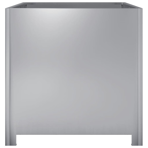 Vaso/floreira de jardim 50x50x50 cm aço galvanizado M 5