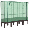 Arriate com capa de estufa olhar rattan 160x40x140 cm 2