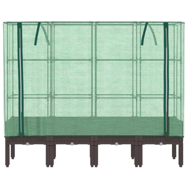 Arriate com capa de estufa olhar rattan 160x40x140 cm M 4