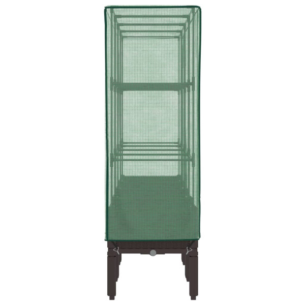 Arriate com capa de estufa olhar rattan 160x40x140 cm M 5