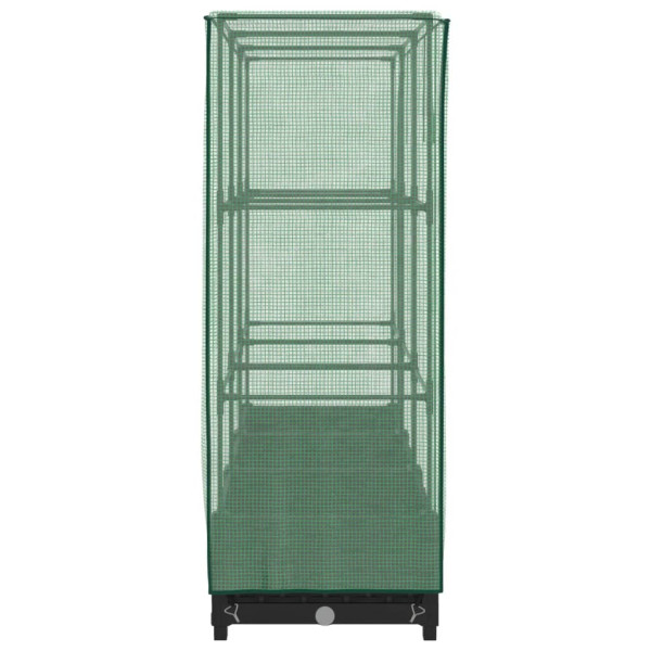 Canteiro elevado com cobertura de estufa aspeto de vime M 5