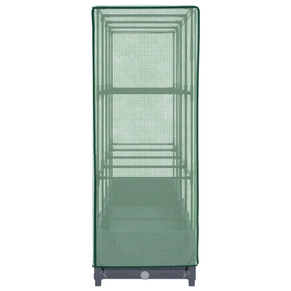 Canteiro elevado com cobertura de estufa aspeto de vime M 5