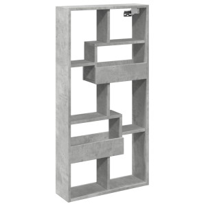 Armario de pared madera ingeniería gris hormigón 50x15x100 cm H