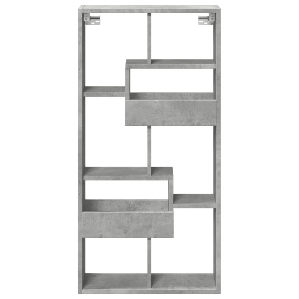 Armario de pared madera ingeniería gris hormigón 50x15x100 cm M 4