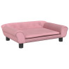 Cama para cães 70x48x22 cm veludo rosa 2