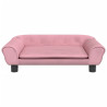 Cama para cães 70x48x22 cm veludo rosa 3