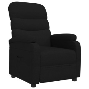 Sillón reclinable de tela negro H