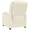 Poltrona reclinável de couro sintético branco creme 5