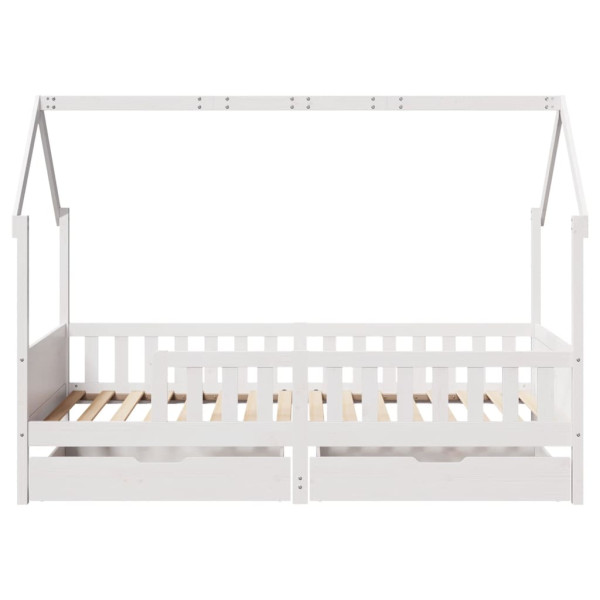 Estrutura de cama infantil c/ gavetas 80x200 cm pinho maciço M 4
