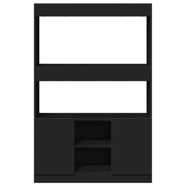 Aparador alto madera de ingeniería negro 92x33x140 cm M 5