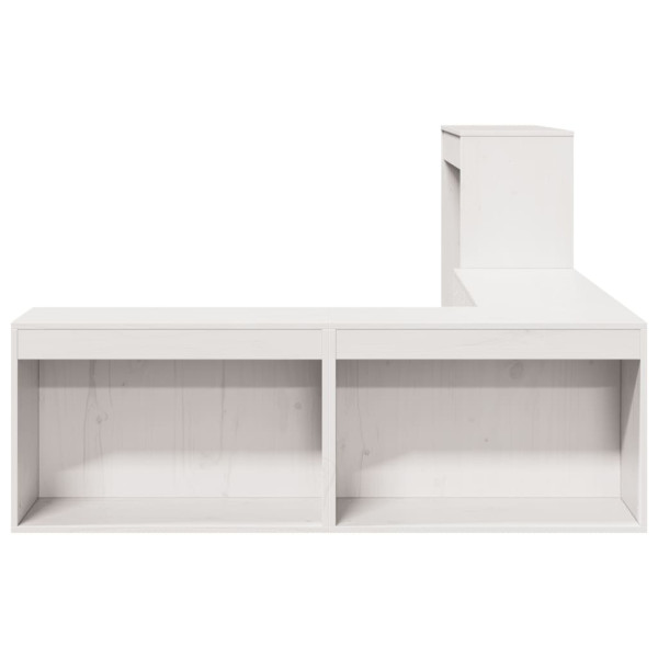 Mesa cabeceira c/ secretária 232x122x75 cm pinho maciço branco M 5