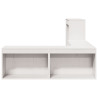 Mesa cabeceira c/ secretária 232x122x75 cm pinho maciço branco 5