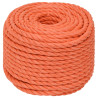 Corda de trabalho 16 mm 50 m polipropileno laranja 2
