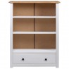 Librería de madera maciza pino estilo Panamá blanco 80x35x110 cm 3